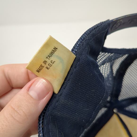 Space Shuttle Snapback Trucker Hat Blue One Size Mesh Back Speedway Vintage - Picture 10 of 10